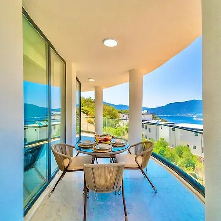With A Pool And Sea View In Kalkan 2 Каш