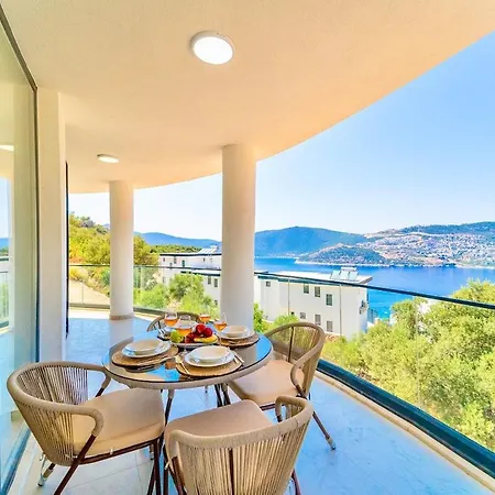 With A Pool And Sea View In Kalkan 2 Каш